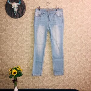 Cuffed-Faded-Distressed Jeans by Wax Jean